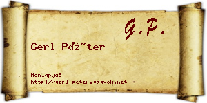 Gerl Péter névjegykártya